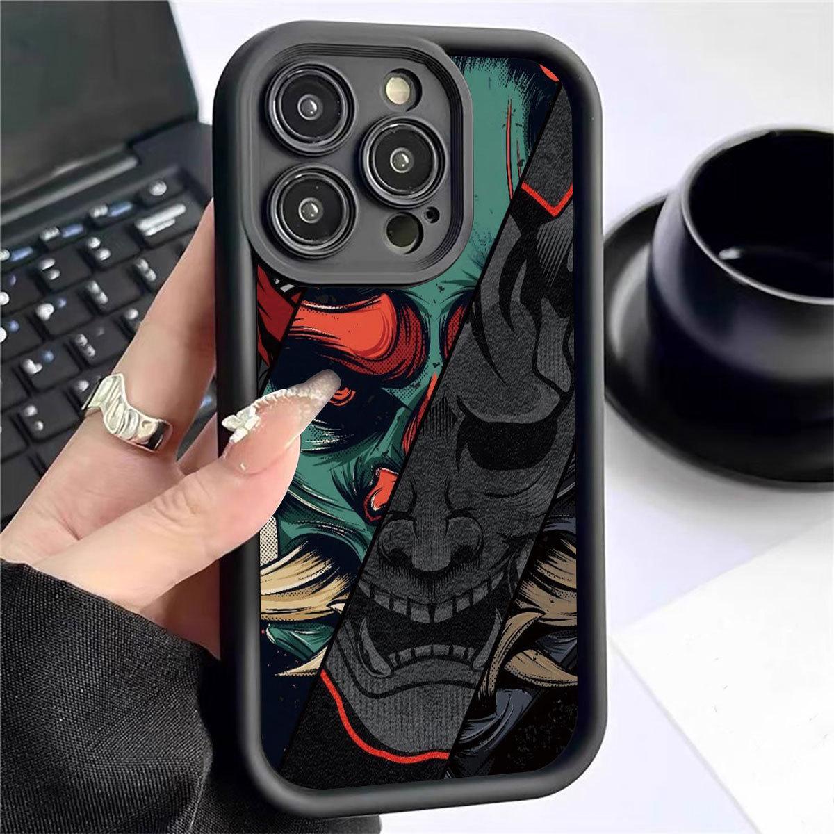 

Cartoon Groove Face-Changing iPhone Pro Max Case for Models 14/15/16/17 Poco X6 Pro 5G/Redmi K70E чёрный