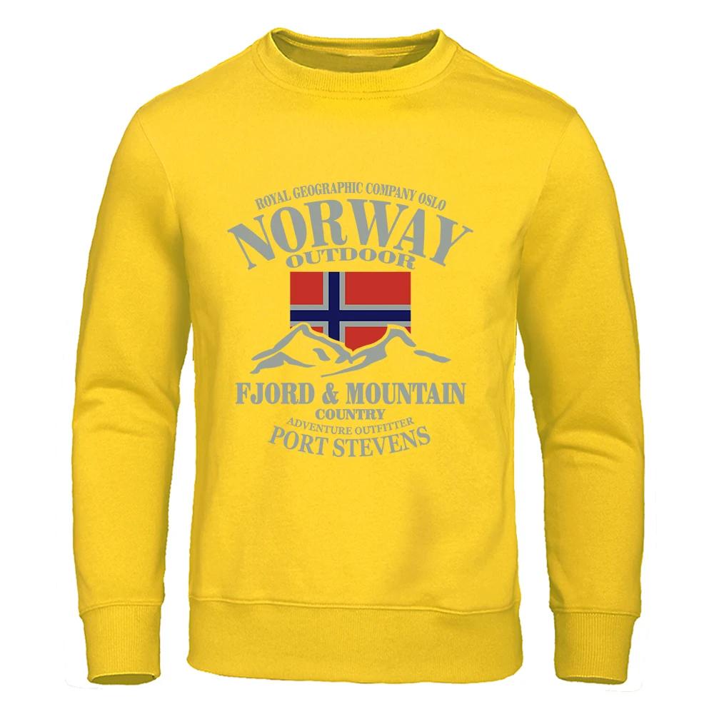 Norway Fjord Mountain Prints Hoodies Forautumn Street S-Xxl Hoodie Loose Fashion Hoody Cartoons Casual Clothing Women