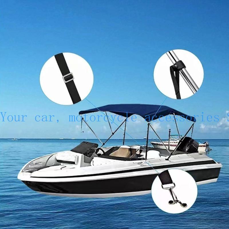 Bimini Boat Top Awning Straps Marine Webbing Straps Adjustable with Loops Stainless Steel Snap Hooks Corrosion Resistant 3