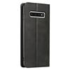 For Samsung Galaxy S10 Calf Texture Wallet Phone Cover Auto-absorbed Magnetic Leather Stand Phone Case