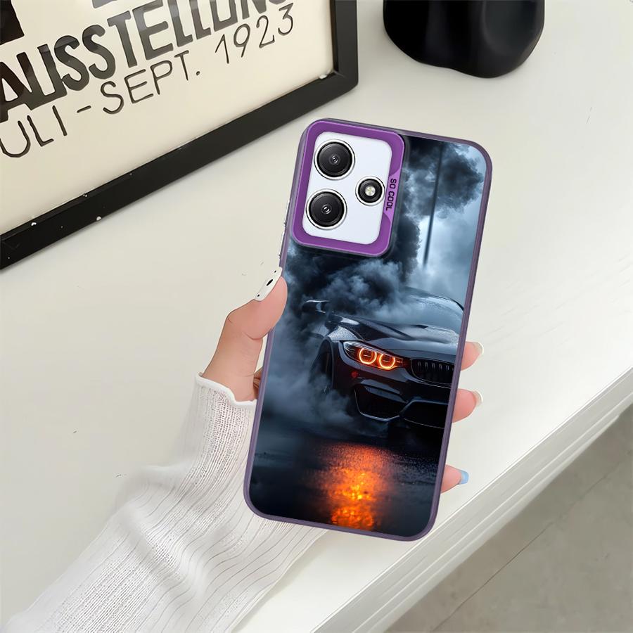 Back Phone Cover Case for Xiaomi Redmi A5 14C 10C 13C 9T 12C A1 A2 Plus 9C K60 Smoke Handsome Sports Car