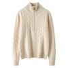 Lekasha Women's Cashmere Half-Zip Cable Knit Sweater - Autumn/Winter Collection