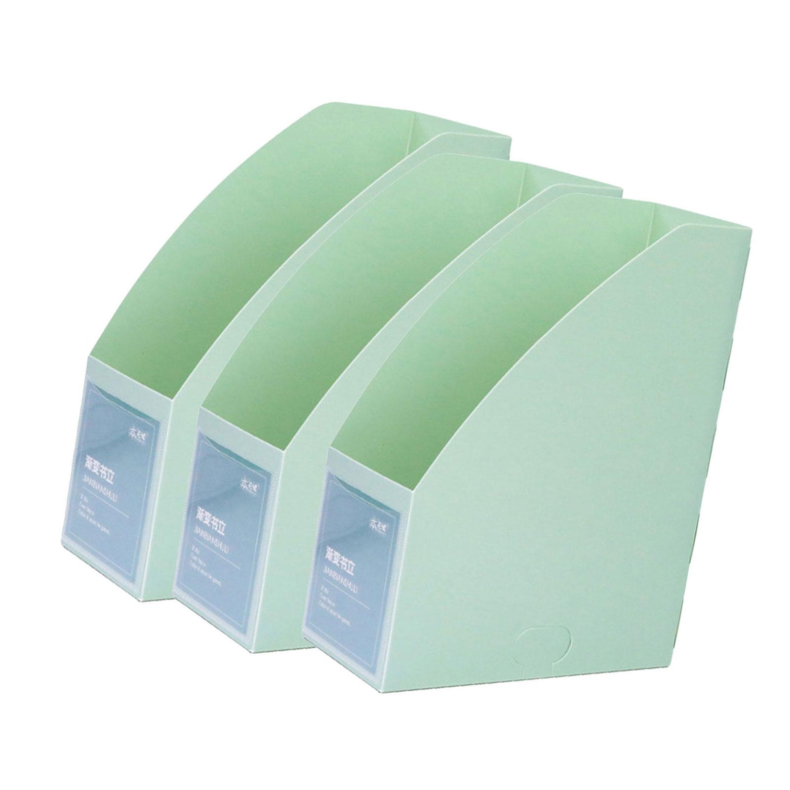 

3 шт. настольный держатель для журналов, органайзеры для документов, ящик для хранения, экономящий место, подставка для журналов, настольные органайзеры светло-серый