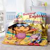 Dora Explorer Personalized Text Blanket Cozy Customizable Blanket Warmthful Decor for Couch Nap Bedding Chair Four Seasons Universal