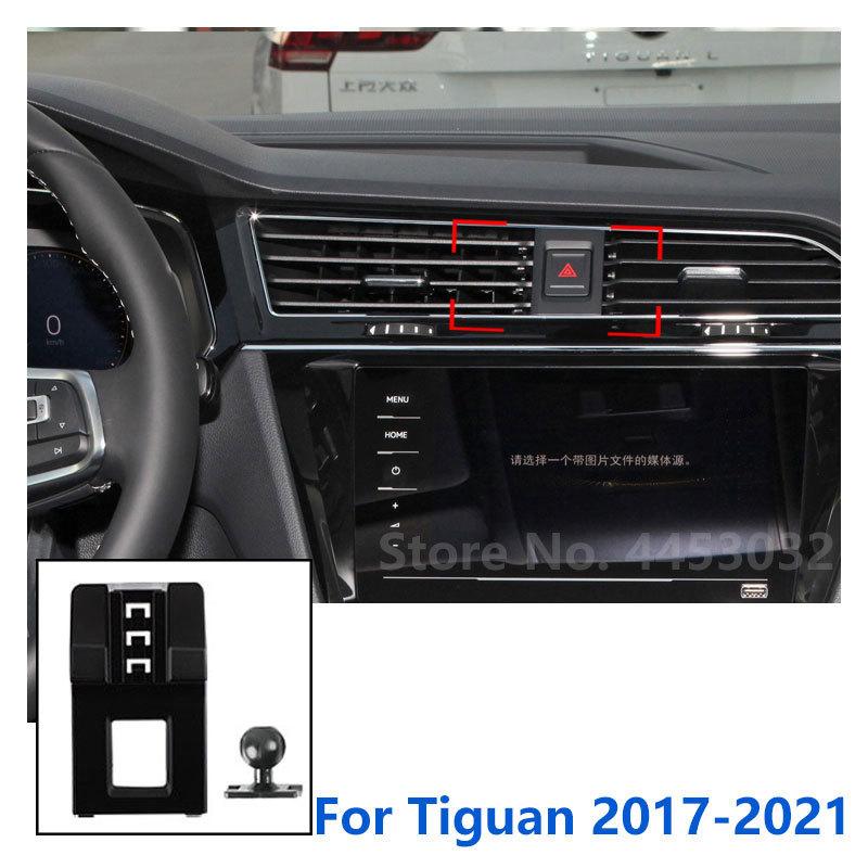 Specjalne Uchwyty 17mm Do Samochodu Volkswagen Tiguan Uchwyt Na Telefon GPS Wspierający Stały Wspornik Podstawa do Kratki Wentylacyjnej Akcesoria 2010-2022