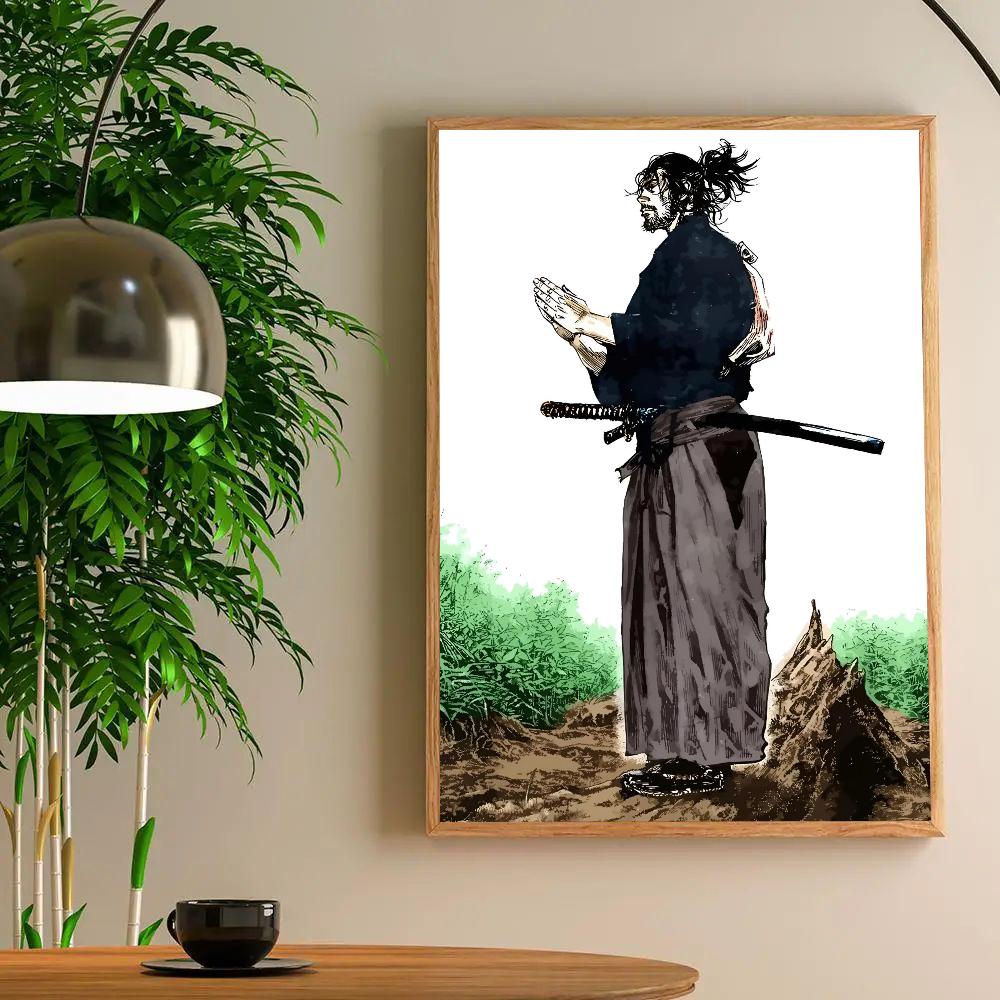 1 stück Japanischen Anime Manga Miyamoto Musashi Vagabond Bushido Krieger HD Poster Home Room Bar Cafe Decor Kunst Wandmalerei bild