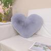 Heart-shaped Rabbit Fur Pillow Ins Style Home Sofa Lumbar Cushion Car Cushion Couple Wedding Pillow