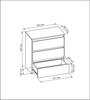 Black Semi-gloss 3-drawer Chest of Drawers