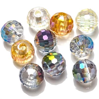 AAA 96 facettierte Kugelperlen, 14 mm, 10 Stück, Charms, Glasperlen, Schmuckherstellung, DIY-Kristall, Basteln, Perlen für Dekoration