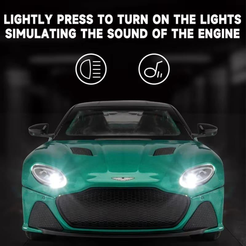 Diecast 1:24 Alloy  Model Car  Miniature Martin DBS Supercar Children Collectible Birthday Gift Metal Vehicle Boys Gift Hot Selling Toys