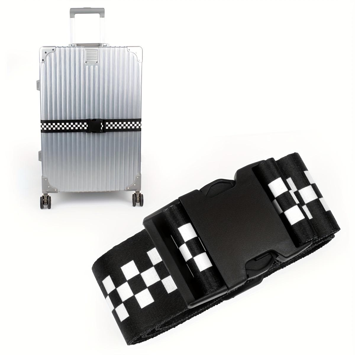 

Набор из 2 предметов для путешествий - Регулируемый ремень и силиконовая бирка, для защиты чемодана и идентификации 2pcs