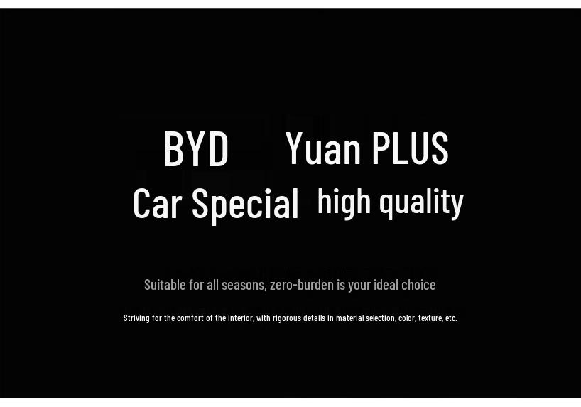 2024 BYD Yuan Plus Honor Model Cartoon Car Seat Cover, Full Surround, All-Season Cushion.