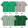 Unisex 180g Combed Cotton Round Neck T-shirt, Short Sleeve, Plain Color, Logo Print, Base Layer Shirt