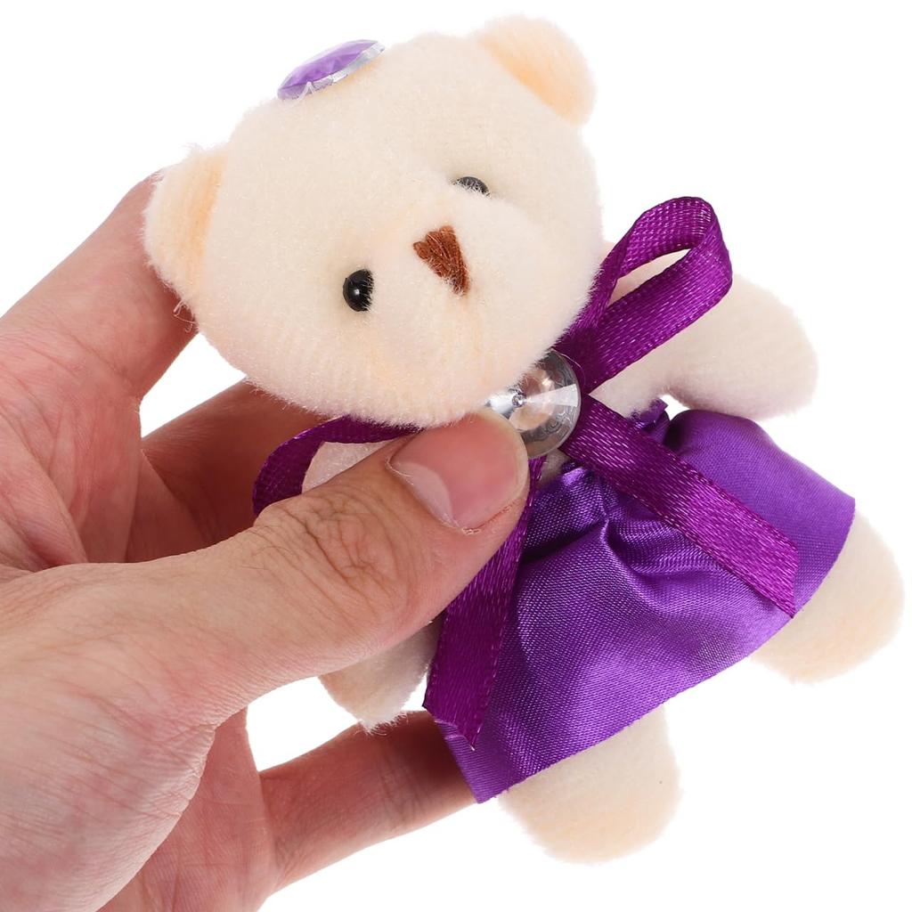 Alasum Small Plush Bears, Set of 10, Fluffy and Cute, Perfect for Kids and Girls, Home Decor, Miniature, Christmas, Graduation, Valentine's Day Gifts