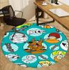 Scooby Pattern Round Rug, Indoor/Outdoor Mat, for Picnic, Gameroom, Bedroom, Office, Living Room, Home Decor Carpet, Birthday Gift