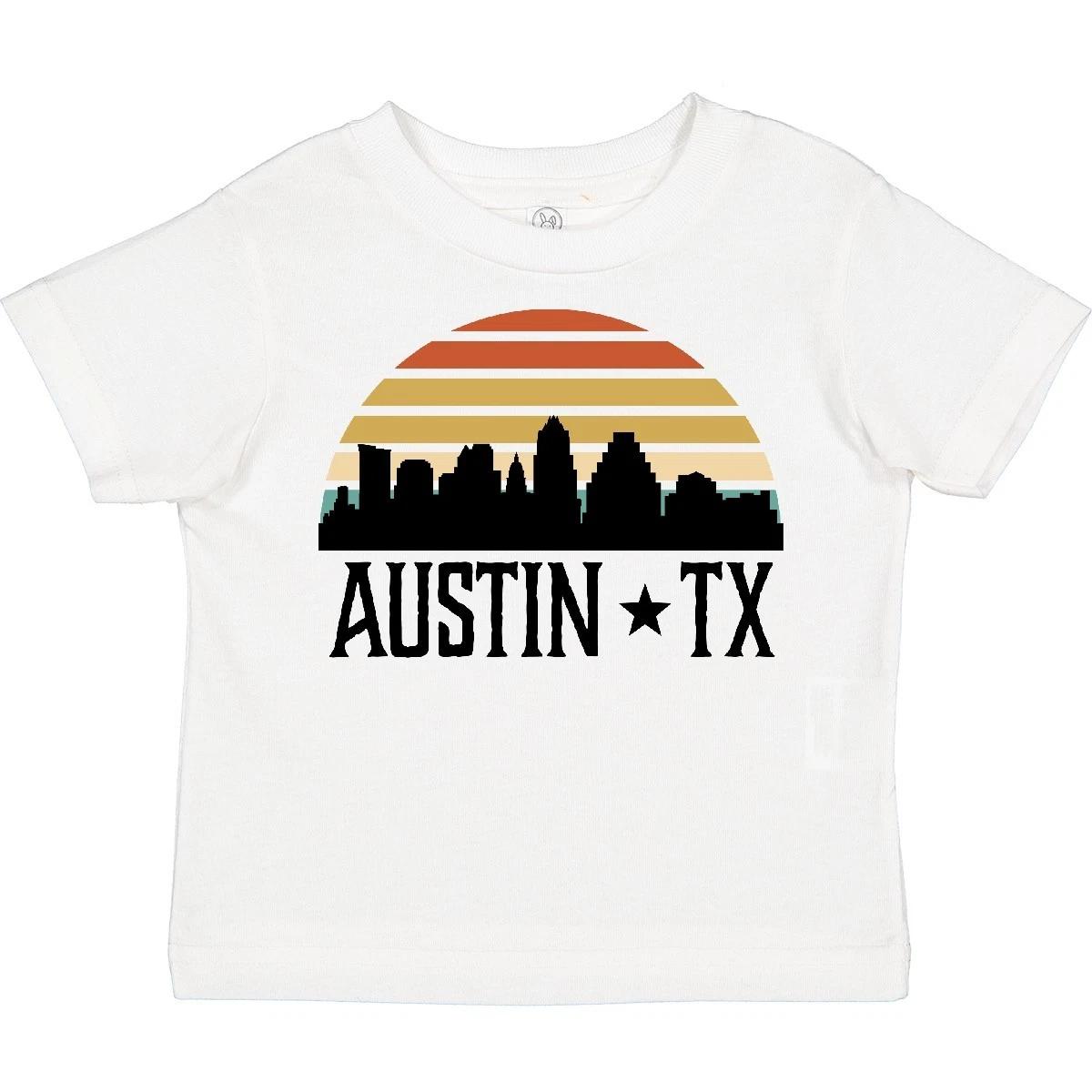 

Inktastic Austin Texas Skyline Vintage Toddler kids boys T-Shirt Travel Clothing Trip Kid 110