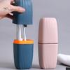 Plastic Cover Toothbrush Container Smooth Edge Harmless Eco-friendly Travel Box Carrier Case for Bathroom Orangizer