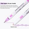 6Pcs/8Pcs Flower Line Shape Highlighter Pen Roller Tip Curve Liner Marker Kawaii Korean Stationery School Office Supplies Gifts