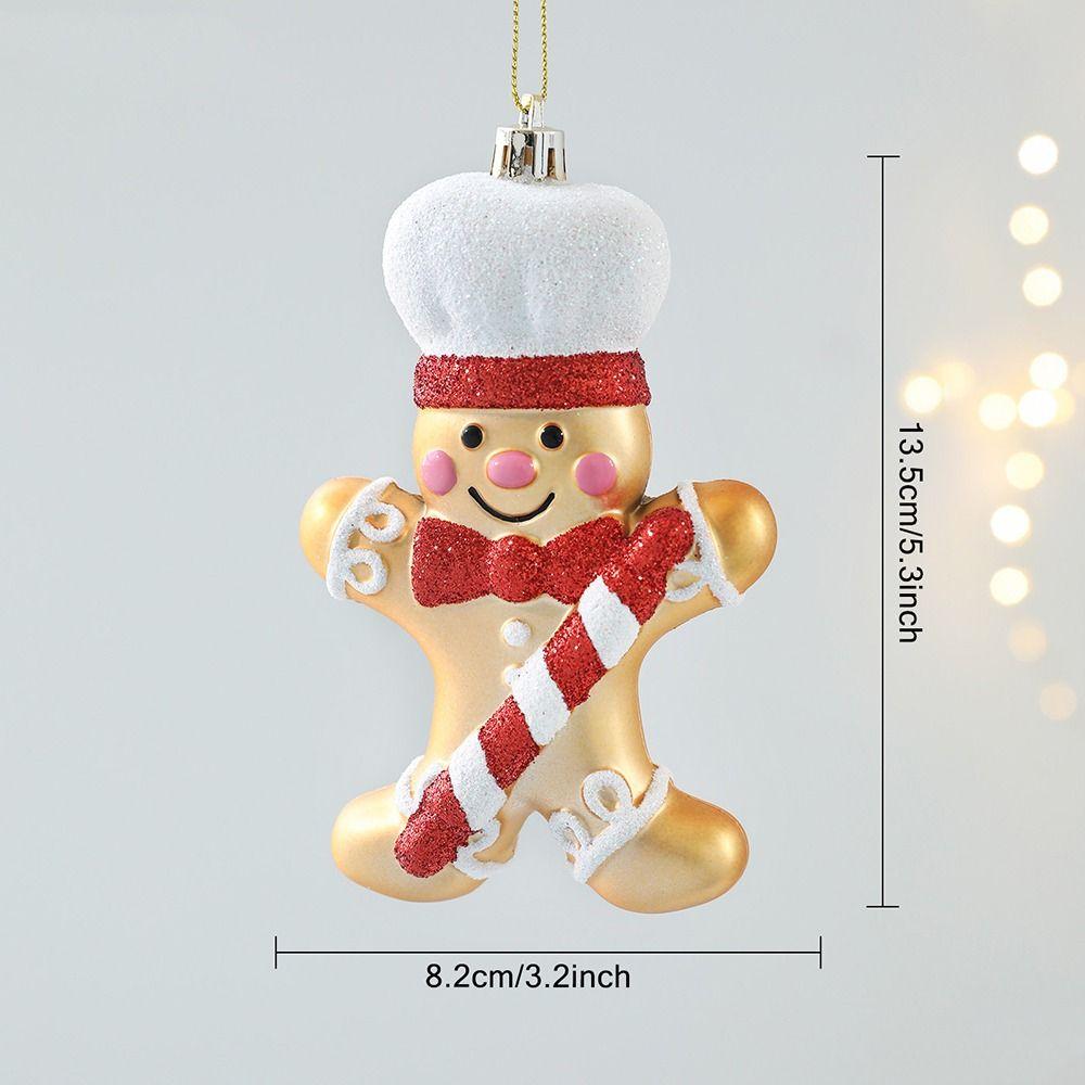 Gingerbread Man Christmas Hanging Decoration Gold Party Atmosphere Decoration  Gift