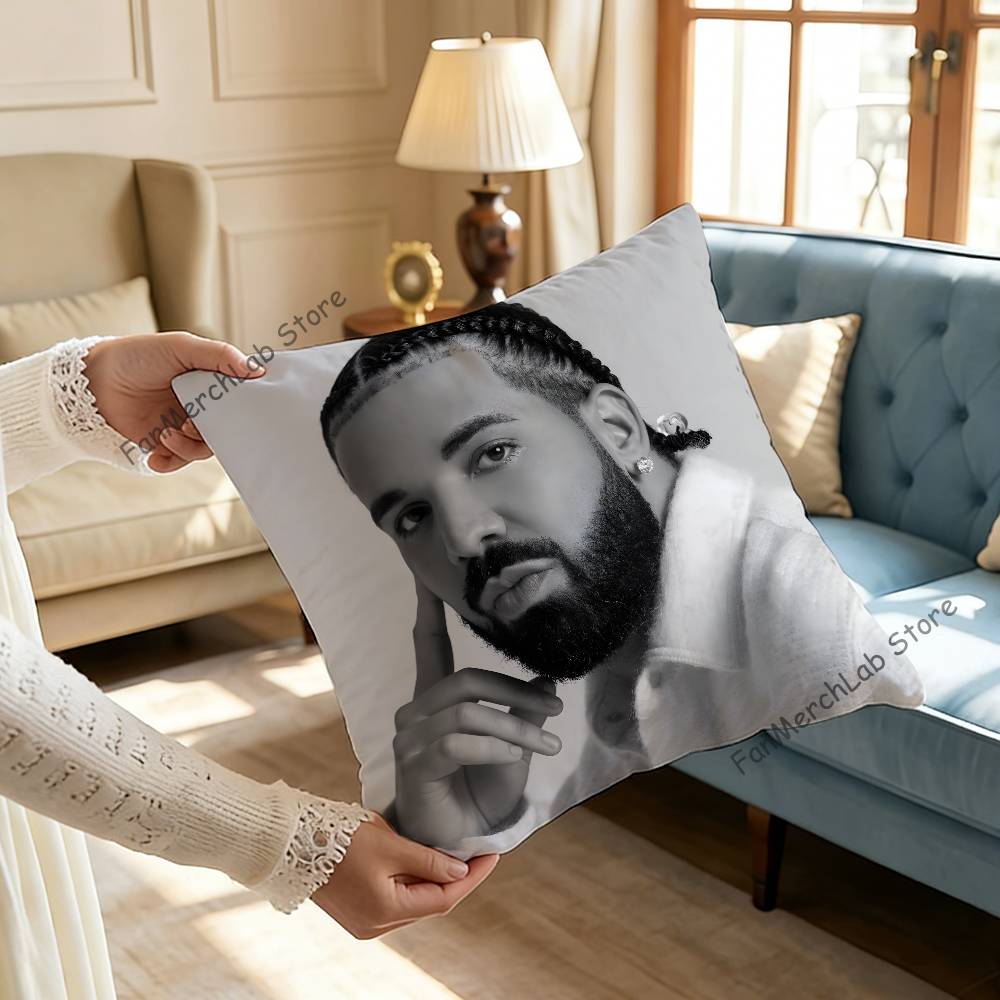 Rapper DDrake Pillowcase Pillowslip Cushion Plush Boys Girls Cartoon Anime Kawaii Decoration Kids Birthday Cute Gifts