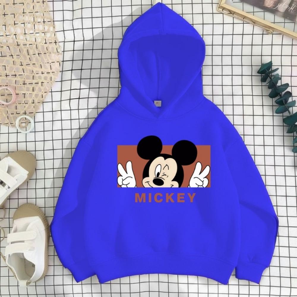 Spring New Style Boys Hoodes Sweatshirts Children's Thin Breathable Long Sleeve Tops Kids Casual Pullover Mickey Printed