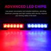 Super Bright 12V LED Strobe 2 X 6 Warning Light for Emergency Flashing Flashing and Steady 2 High with Universal for and Cars Light, LEDs, 2-in-1