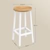 Bar Stool - Oak / White Legs