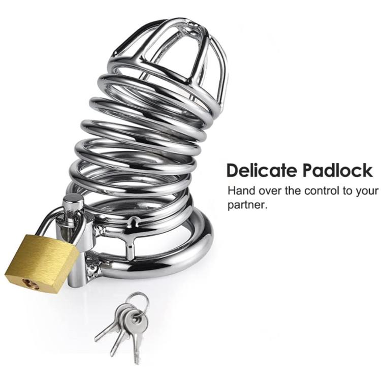 3 Size Metal Cock Cage Male Cheap Chastity Device Comfortable Locked Cage Sex Toy for Men,Key and Lock Included