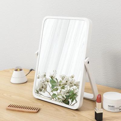 2025 Classic Solid Wood Frame Household Folding 360° Rotatable Dressing Table HD Portable Wall-mounted Makeup Mirror Home Decor
