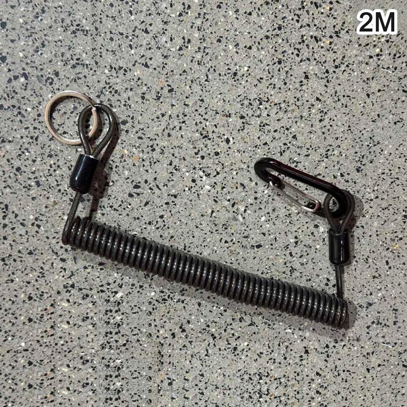 .Fishing Missed Rope Anti-lost Spiral Spring Lure Pliers Lanyard Wire Spring Rope Prevent Rod Drop Lose Tool Fishing Accessories