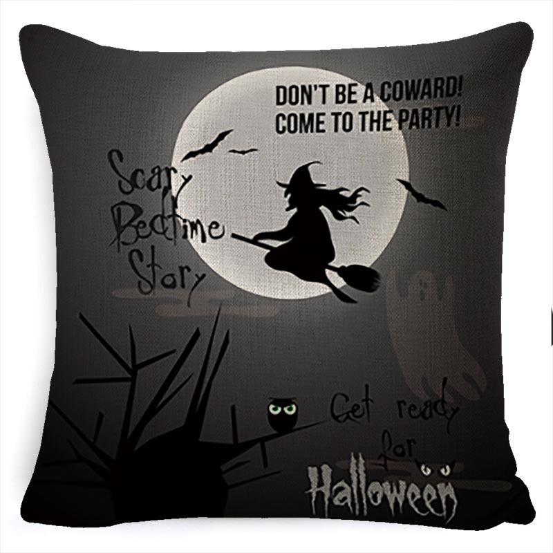 Throw Pillow Halloween Pillow Case Linen Car Cushion Sofa Pillow Case Nordic Style