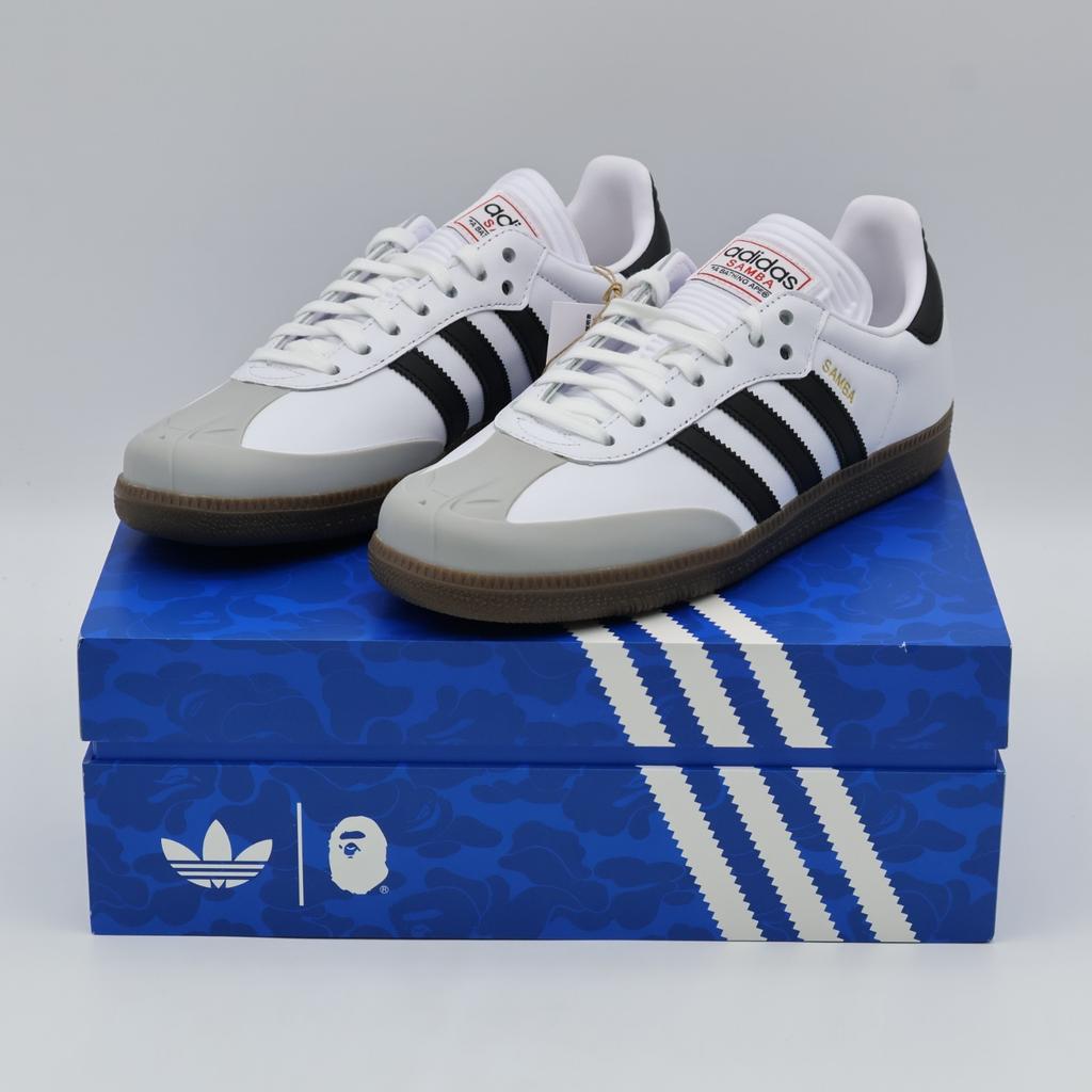 JR9245 A BATHING APE adidas Originals Samba Cloud White Core Black Gum (Men's)