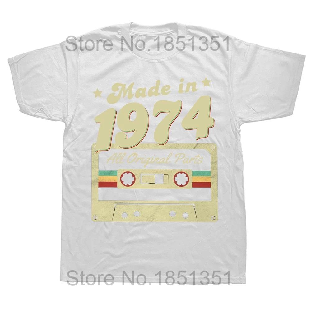 Unisex 50 år gammel Vintage 1974 50-års bursdag Unisex T-skjorte for kvinner Kone Ektemann B-Day Presents Ordtak Sitat Grafisk T-skjorte