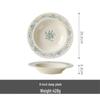 Ruhan French Retro Rose 8-inch Beaded Deep Plate
