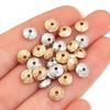 100 Stück CCB Abstandshalter Perlen Flach Rund Lose Abstandshalter Perlen Für Schmuckherstellung DIY Handgemachte Armbänder Halskette Zubehör Komponenten