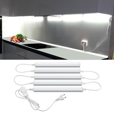 220V kuchyňská LED světla Osvětlení T5 LED trubicová lampa 6W 10W bílá Teplá bílá Ložnice Dekor Skříň Noční světlo pro domácnost s EU zástrčkou