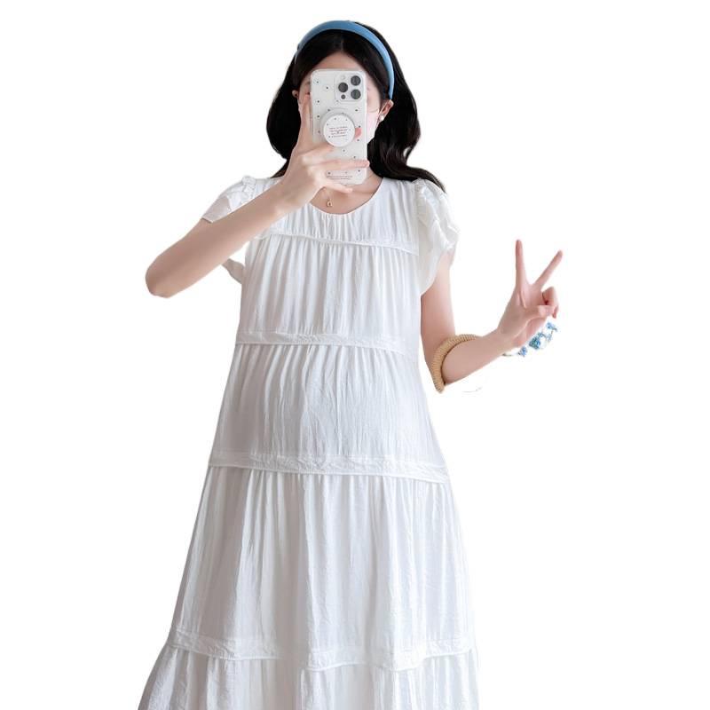 2026 Stylish Mid-length Loose Maternity Summer Dress for Trendy Moms