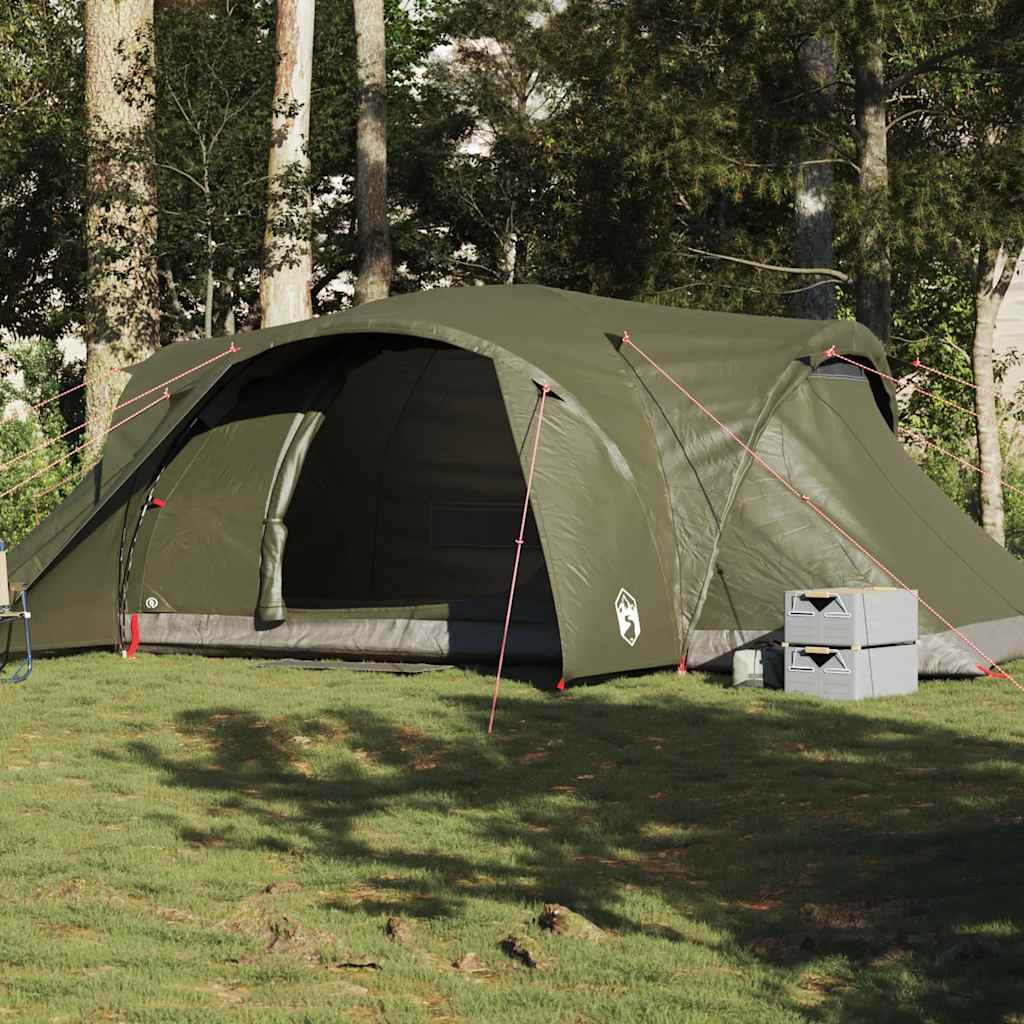 Vidaxl Familienzelt, Kuppelzelt, 6-Personen, Olivgrün, Wasserdicht