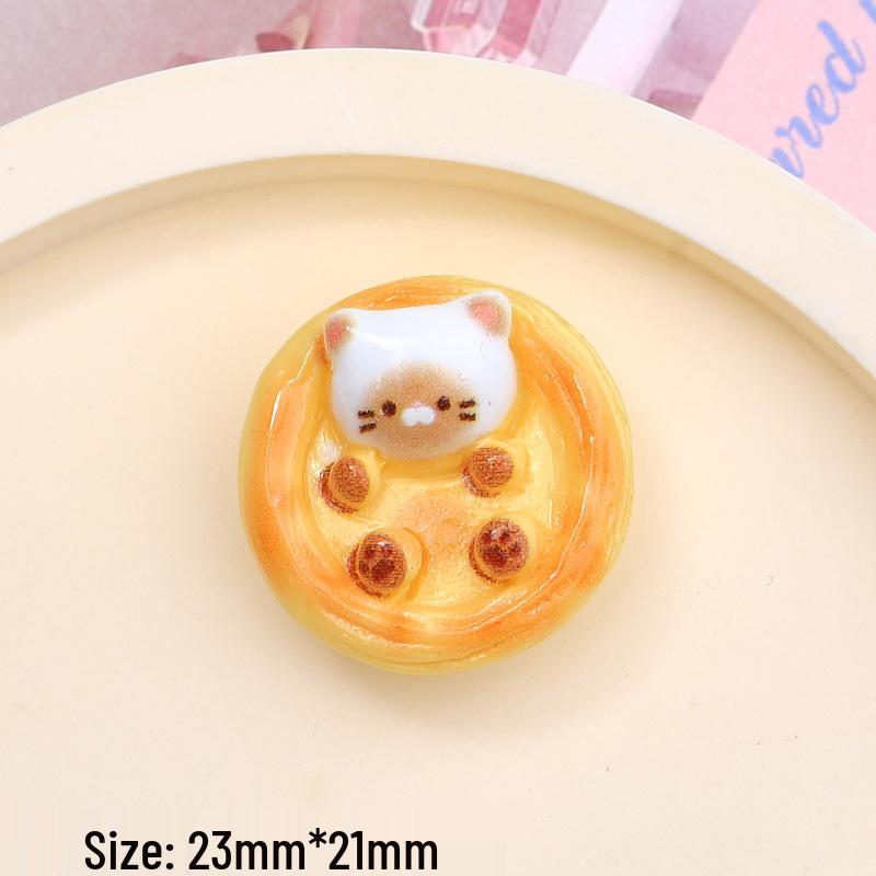 Adorable Cat Egg Tart DIY Resin Charms: Hair Clips & Crocs Decorations