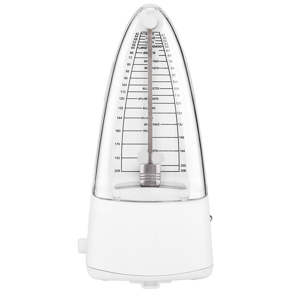Mechanical Metronome Guitar Piano Drum Instrument Bullet Type Metronome(White)