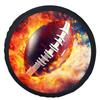 Flaming Football Tire Cover Universal Wheel Protection Cover Durable Spare Tire Cover