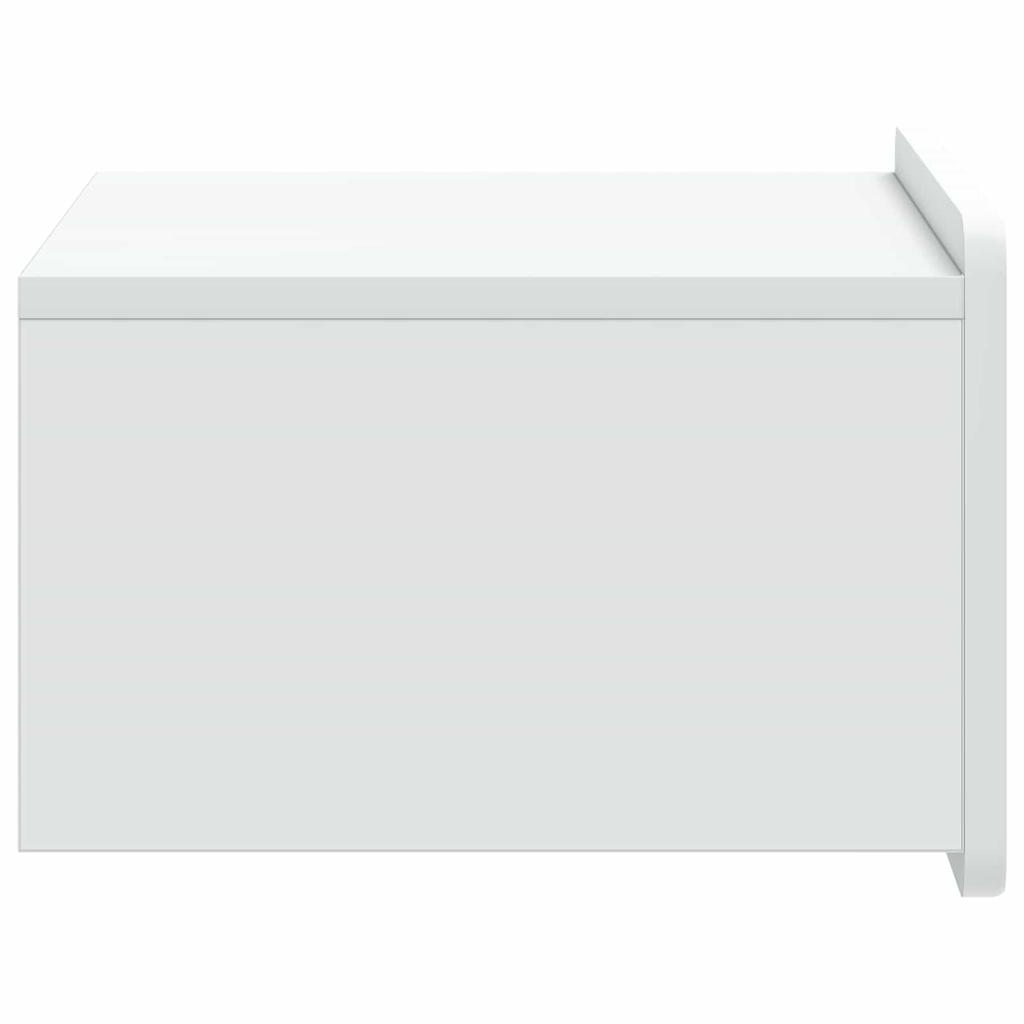 Wall Mounted Nightstand White 49 x 34.5 x 24 cm Engineered Wood