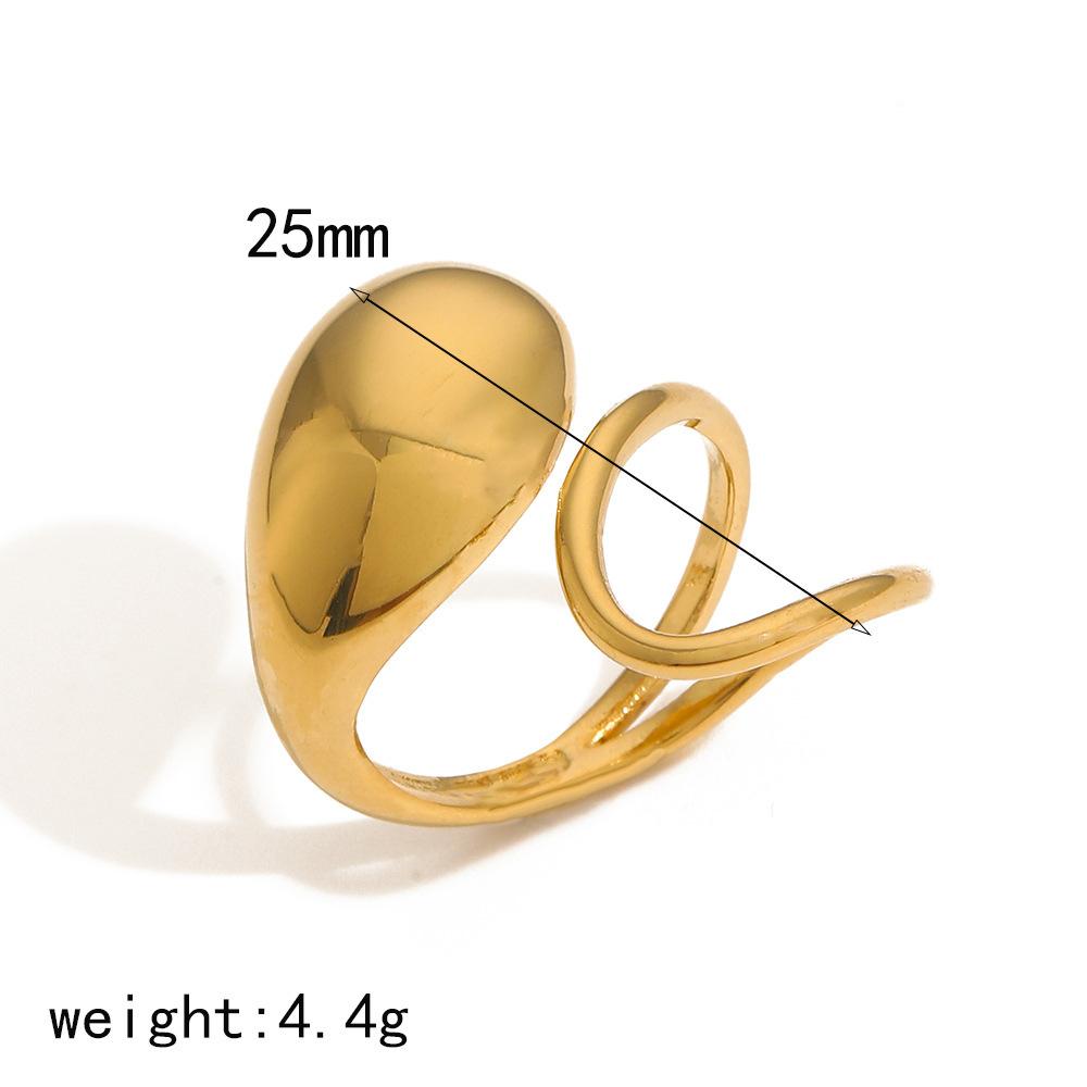 

Cold opening titanium steel ring female irregular stainless steel ring ring ring serpentine niche personality rings Opening adjustable