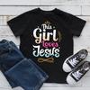 This Girl Loves Jesus Christian Faith T Shirt Kids Toddler Womens SweaT Long Sleeve Vintage Washed Casual Breathable Fashion