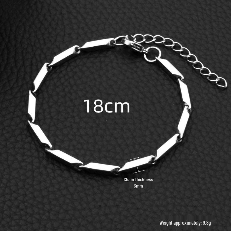 Rhombus Titanium Steel Bracelet - Trendy & Versatile Hip Hop Jewelry for Men & Women, Fade-Resistant.