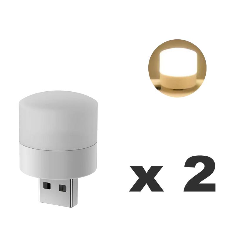 USB Plug Night Light Warm White Bedside Night Lamp LED Lights Mini Bedroom USB Plug Power Charging Eye Protection Reading Light