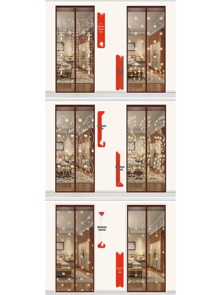 Custom Magnetic Anti-Mosquito Door Curtain with No-Punch Installation