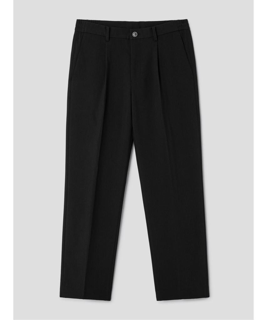 SHIFT.G Semi Wide Onetuck Slacks Black