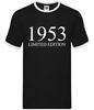1953 Limited Edition - Mens Ringer - Birthday Present 71st 71 Gift Age