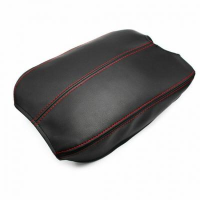 Fits 2008-2012 Honda Accord LEATHER Center Armrest Console Lid Cover 1*Black+Red